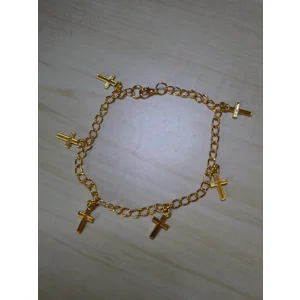 Gold Cross charm bracelet