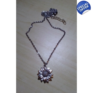 Silver Sunflower Necklace