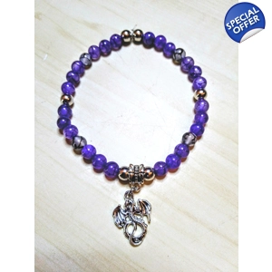 Dragon in Purple Stretch bracelet