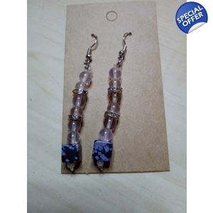 Snowflake drop earrings