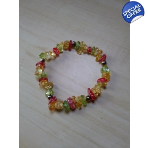 Fall Crystal Chip Stretch Bracelet