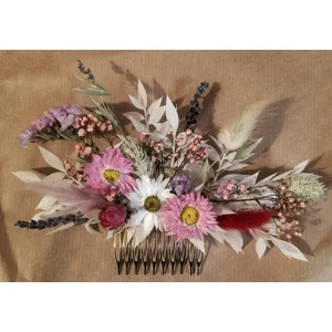 Dried Flower Hair Comb