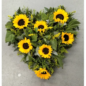 Sunflower Heart Pillow