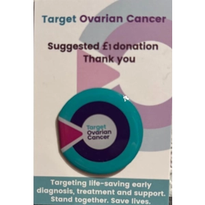 Target Ovarian Cancer Pin Badge