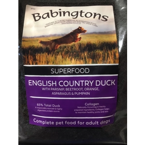 12kg English Country Duck superfood 65% meat with botanicals,
