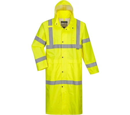 Rain Coat Hi-Vis Yellow 122cm - H445
