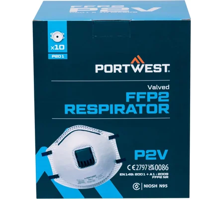 Disposable Respirator P2V Valved (PK10) Dust Mist P201 - FFP2
