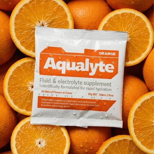 Aqualyte Electrolyte Powder - Orange Flavour 80g x 20