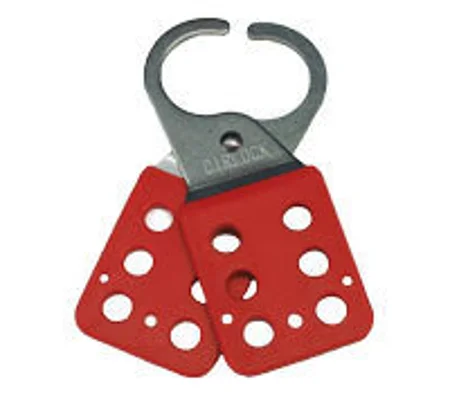 Lockout Hasp 30mm 304 Stainless Steel 6 Hole Red Coating - SLH-30