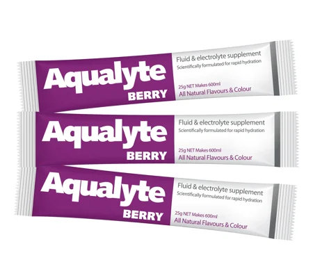 Aqualyte Electrolyte Powder - Berry Flavour 25g x 50 Sachets