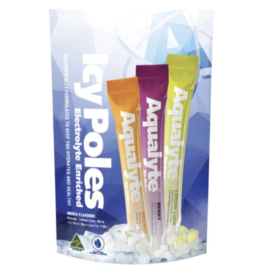 Aqualyte Electrolyte Icy Pole - Mixed Flavours, 90ml, Bag 10