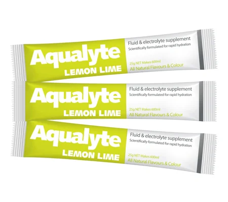 Aqualyte Electrolyte Powder - Lemon Lime Flavour 25g x 50 Sachets