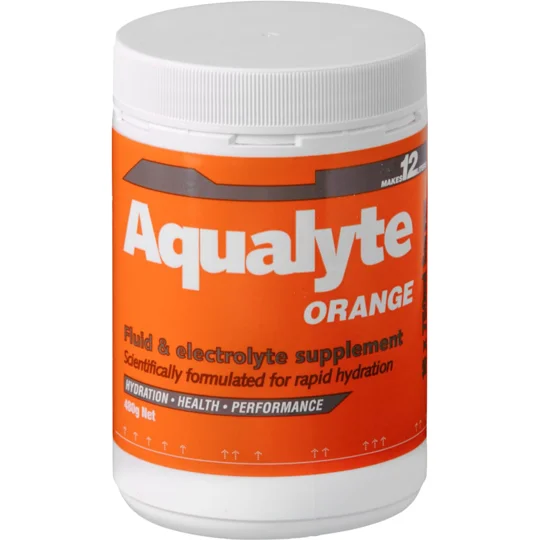 Aqualyte Electrolyte Powder - Orange Flavour 5x 480g Tubs