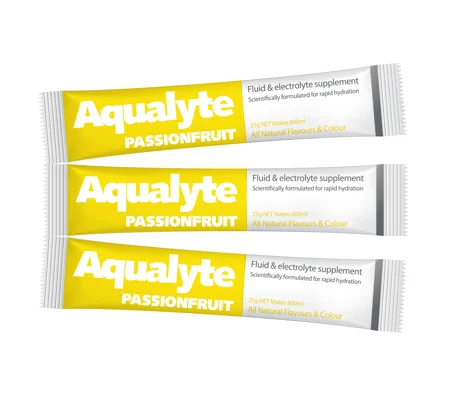 Aqualyte Electrolyte Powder - Passionfruit Flavour 25g x 50 Sachets