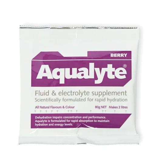 Aqualyte Electrolyte Powder - Berry Flavour 80g x 20