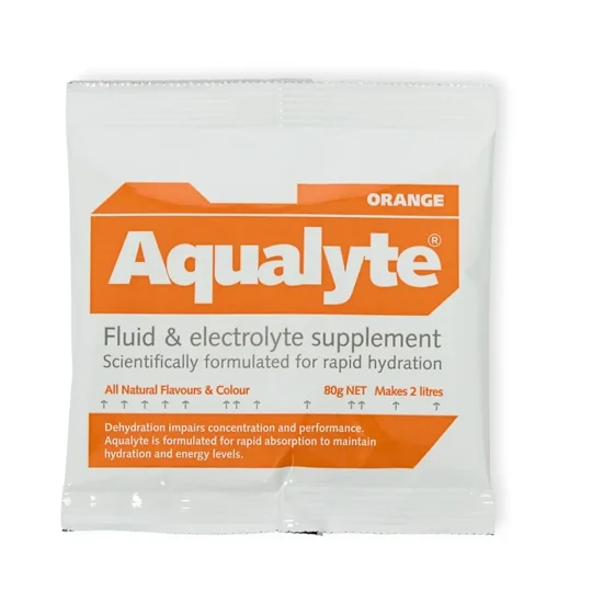Aqualyte Electrolyte Powder - Orange Flavour 80g x 20