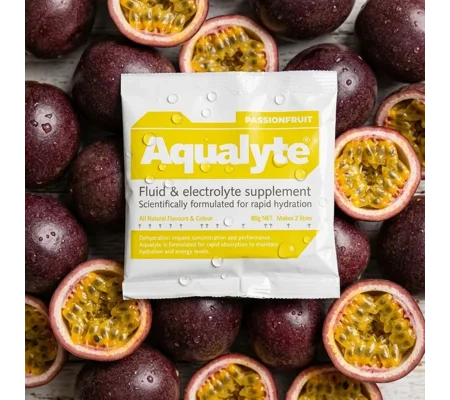 Aqualyte Electrolyte Powder - Passionfruit Flavour 80g x 20