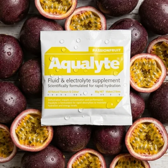 Aqualyte Electrolyte Powder - Passionfruit Flavour 80g x 20