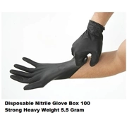 Disposable Nitrile Gloves Alpha Flex PF Black