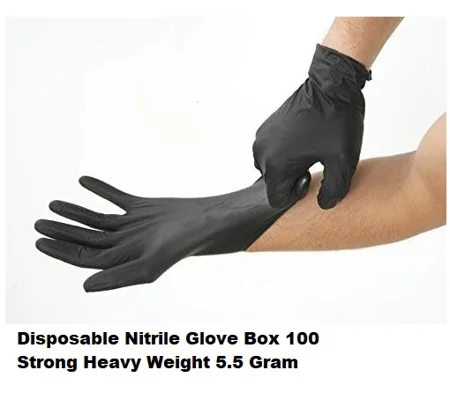 Disposable Nitrile Gloves Alpha Flex PF Black