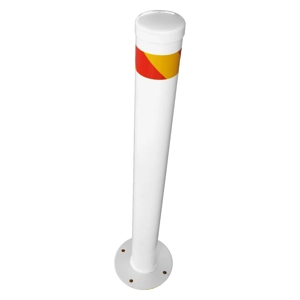 Surface Mount Steel Bollard - White