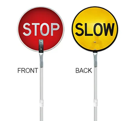 Stop/Slow Baton with Extendable Aluminium Handle