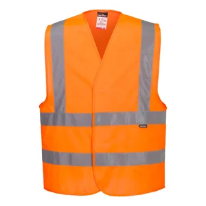 Hi-Vis Two Band and Brace Vest Orange - C470