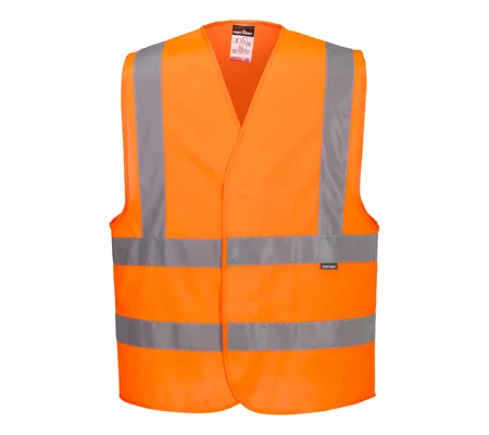 Hi-Vis Two Band and Brace Vest Orange - C470