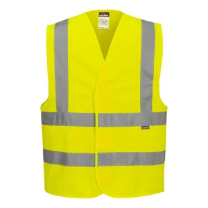 Hi-Vis Two Band and Brace Vest Yellow - C470