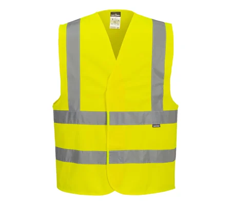 Hi-Vis Two Band and Brace Vest Yellow - C470