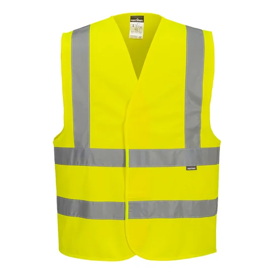 Hi-Vis Two Band and Brace Vest Yellow - C470