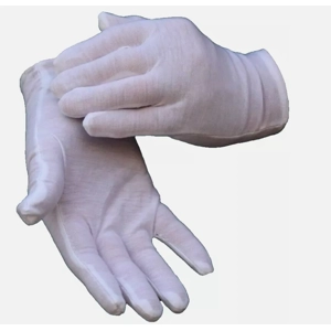 Gloves 100% Cotton Hemmed Liner Pk/12
