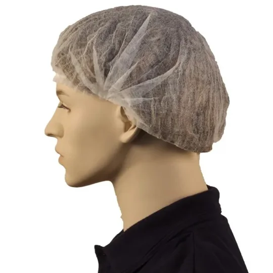 Cap Beret Hairnet Crimped White 21"
