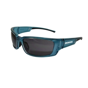 Denver Safety Glasses, Blue Frame - Smoke Lens (Pack 12)