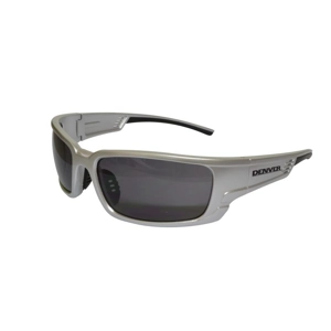 Denver Safety Glasses, Silver Frame - Smoke Lens (Pack 12)