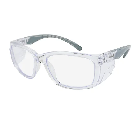 Rayzr Safety Glasses - Clear Frame - Clear Lens