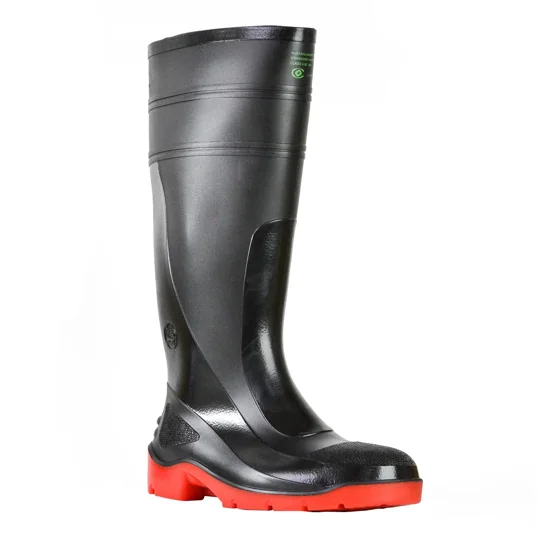 Bata Industrials Utility 400 Gumboot 892-65190 Black/Red with Safety Toe