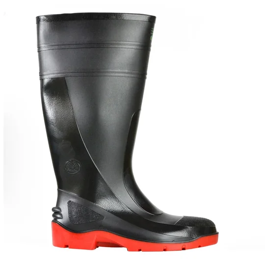 Bata Industrials Utility 400 Gumboot 892-65190 Black/Red with Safety Toe