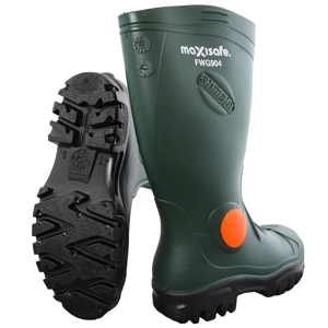 Stilema 'Foreman' Green Gumboots with Safety Toe