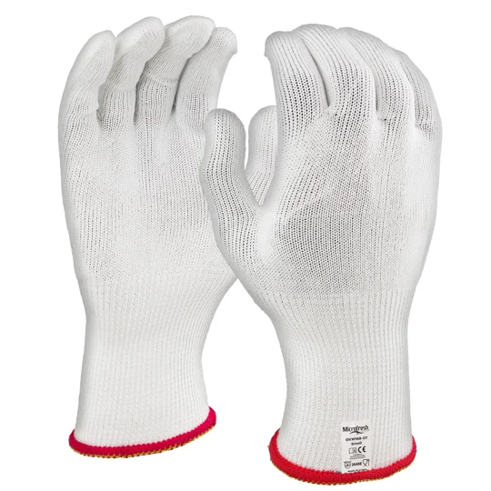 Microfresh Cut E White 'Food Grade' Liner Glove (6 pair)