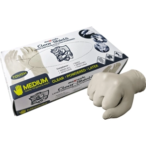 Clear-Shield Latex Disposable Glove, Powdered