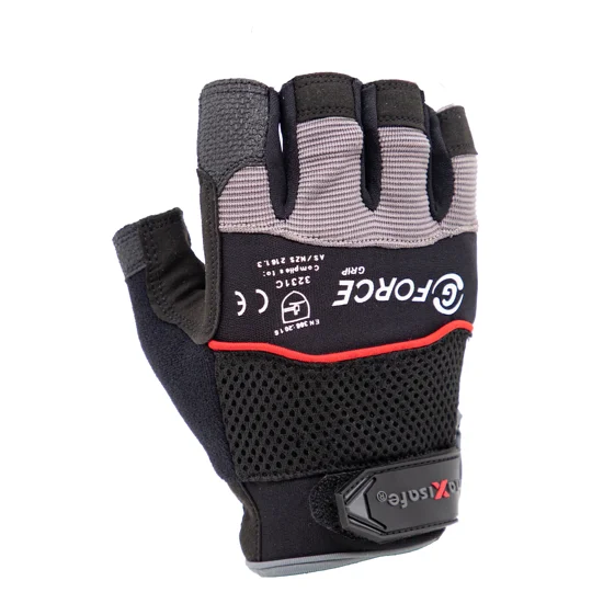 G-Force 'Grip' Fingerless Mechanics Gloves (6 pair)