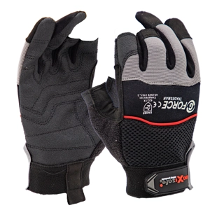G-Force 'Tradesman' 2 Finger Mechanics Gloves (6 pair)