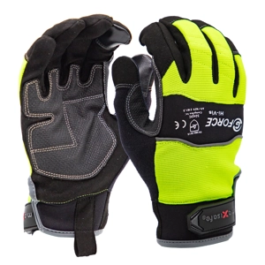 G-Force Hi-Vis Mechanics Glove, full finger (6 pair)