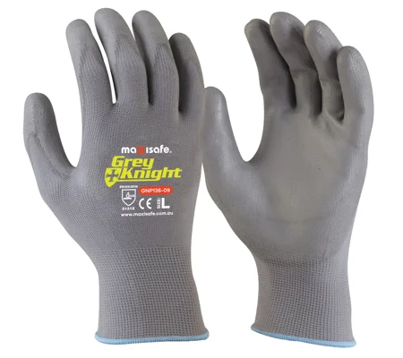 Grey Knight Nylon PU Coated Nylon Glove (12 pair)