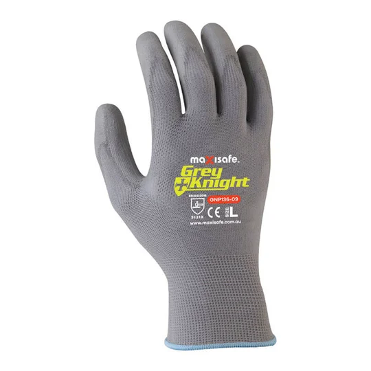 Grey Knight Nylon PU Coated Nylon Glove (12 pair)