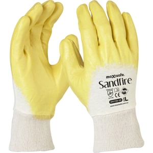 Sandfire Yellow nitrile 3/4 Dipped Jersey Glove (12 pair)