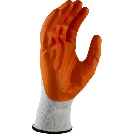 Value Pack 5 Pair - Maxisafe Orange Nitrile Coated Polyester Glove