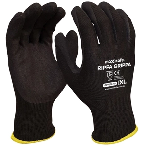 Rippa Grippa Black Nitrile Coated Synthetic Glove (12 pair)
