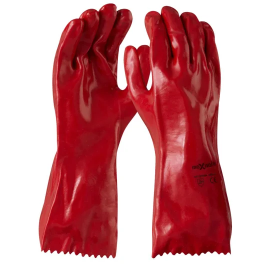 Red PVC Gauntlet - 35cm (12 Pair)